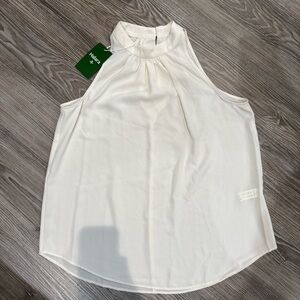 Halara Keyhole Back Halter Sleeveless Work Blouse Size S NWT